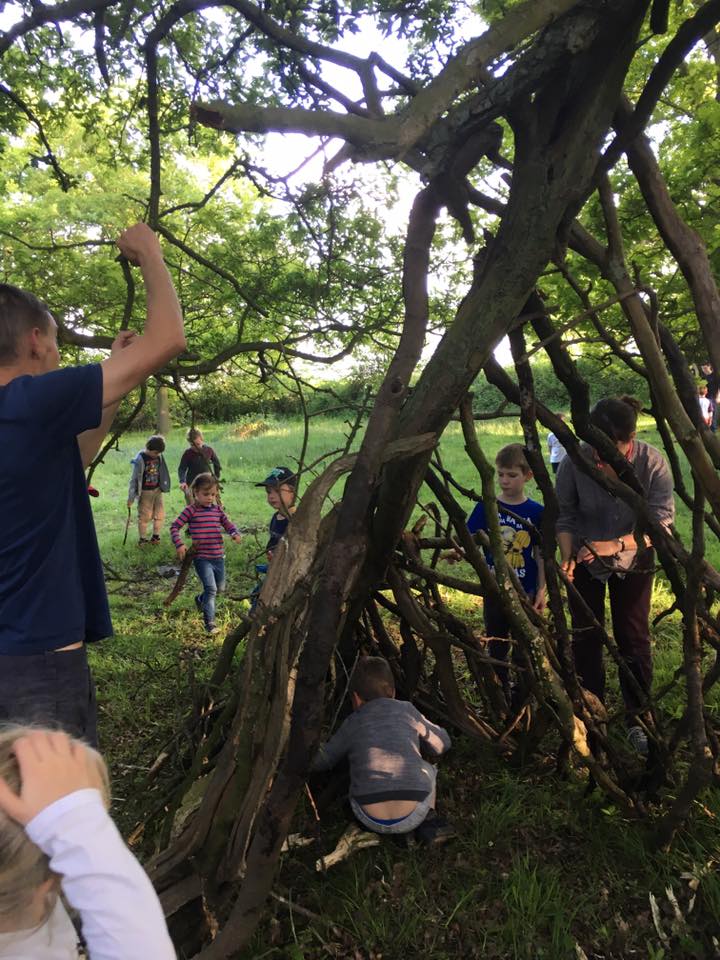 Youngest group Building Dens - 1st Company Ashbourne Boys' Brigade & Girls' Association